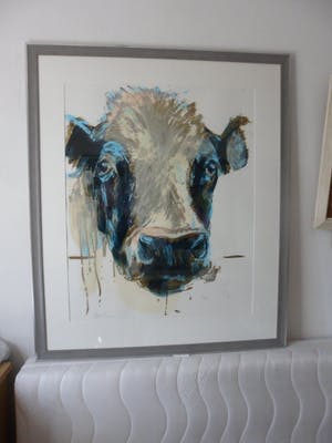 Theo Onnes - Zeefdruk. Titel. "Cow 1 ( Groot ) kopen? Bied vanaf 120!