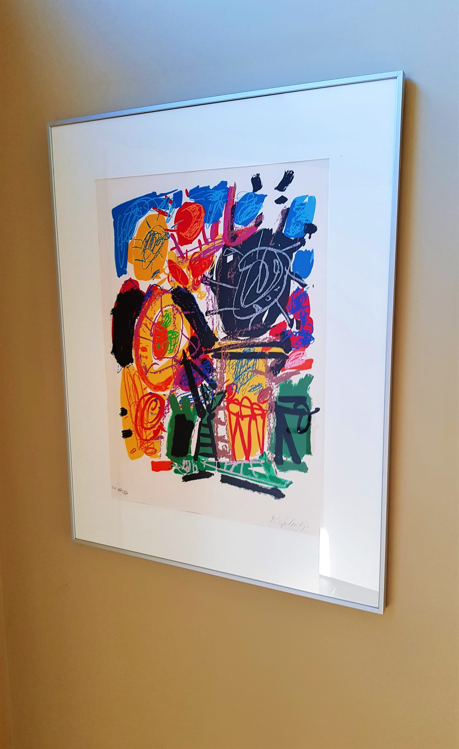 Kees Salentijn - Grote zeefdruk (mooi gelijst) kopen? Bied vanaf 135!