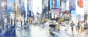 Peter Meijer - Zeefdruk, NY Manhattan Clinton ave. - Ingelijst (Groot) kopen? Bied vanaf 150!