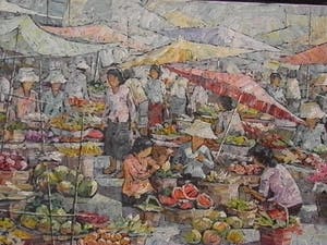 Niet of onleesbaar gesigneerd - "Markttafereel" kopen? Bied vanaf 1!