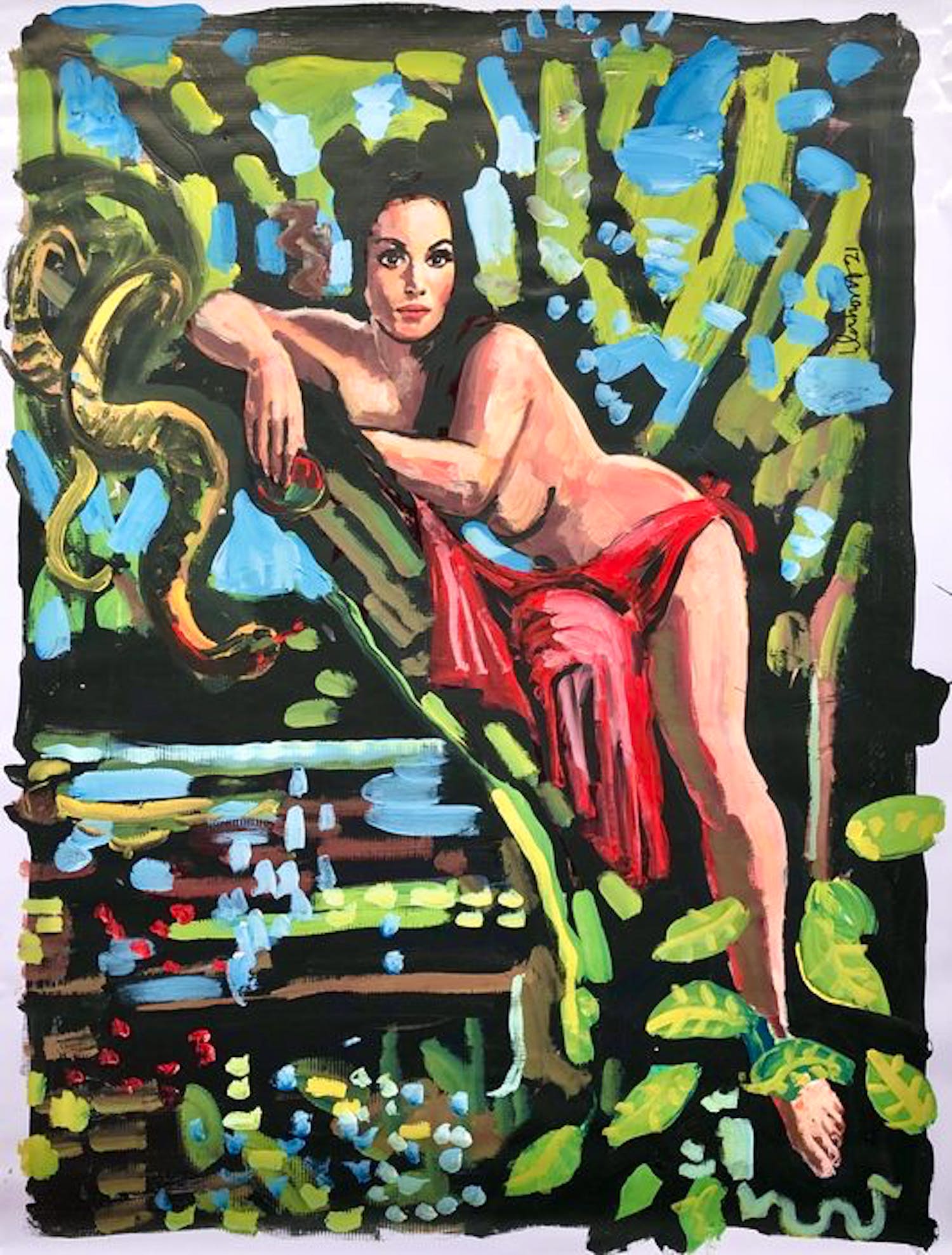 Peter Klashorst - Gemengde techniek op doek - Handgesigneerd 2018 !!! verkocht voor € 395!