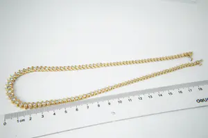 41 - Exclusief 14krt geel-goud & diamanten halssieraad - ca 3.50crt briljant!! kopen? Bied vanaf 960!