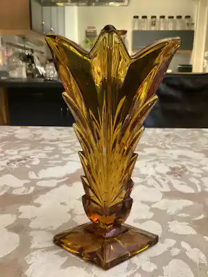 Brockwitz Glas - Art deco vaas vendu pour 35€ !