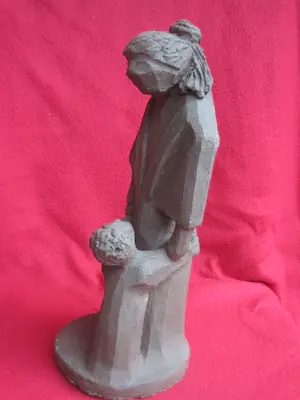 Niet of onleesbaar gesigneerd - Alleenstaande moeder met kind. kopen? Bied vanaf 10!