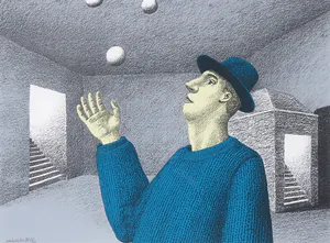 Sven Hoekstra - Zeefdruk, Zonder titel - Ingelijst kopen? Bied vanaf 1!