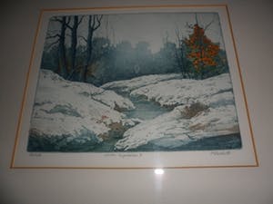 William Palluth - Aquatint. Titel,"Winter impressions 1". kopen? Bied vanaf 10!