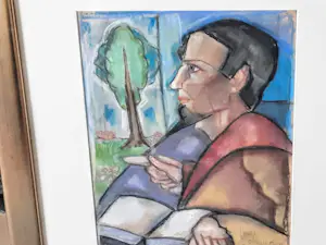 Henk Schuurman - Aquarell Zeichnung Pastellkreide Bütten Herren Porträt signiert Größe 58 x 48 cm kopen? Bied vanaf 140!