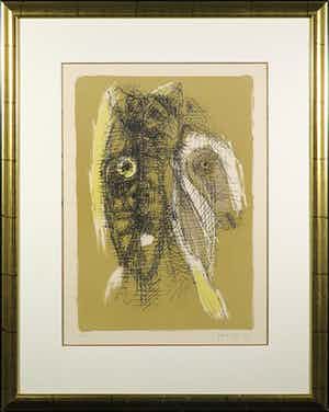 Asger Jorn - Litho, Silkeborg Suit 1953-1970 - Ingelijst verkocht voor € 1!