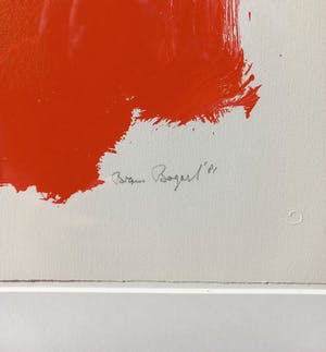 Bram Bogart - Abstracte compositie, litho (netjes ingelijst) kopen? Bied vanaf 475!