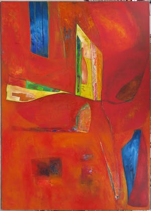 Rik Berkhout - Olieverf op doek, De vogel (Zeer groot) kopen? Bied vanaf 150!