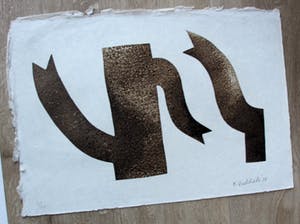 Klaas Gubbels - Houtdruk: Bruine kan + gratis affiche Gubbels 85 jaar- 2018 kopen? Bied vanaf 395!