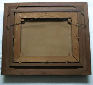 Albert Mulder - Olieverf op doek, Landschap aan het water – Lijst, 60 x 70 cm. kopen? Bied vanaf 20!