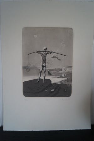 Luitpold Matthaus Richter - 2 tolle Radierungen - Surrealismus kopen? Bied vanaf 99!