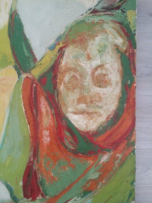 Niet of onleesbaar gesigneerd - Kleurrijk portret. kopen? Bied vanaf 10!