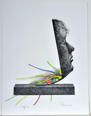 Paul Van Hoeydonck - Zeefdruk - Gesigneerd - 54x42 cm - 1977 kopen? Bied vanaf 90!