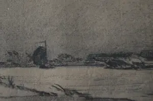 Willem Wenckebach - landschap met zeilboot op een meer. kopen? Bied vanaf 50!