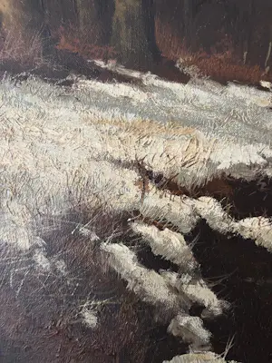 Jos van Dijk - Groot Winterlandschap kopen? Bied vanaf 45!