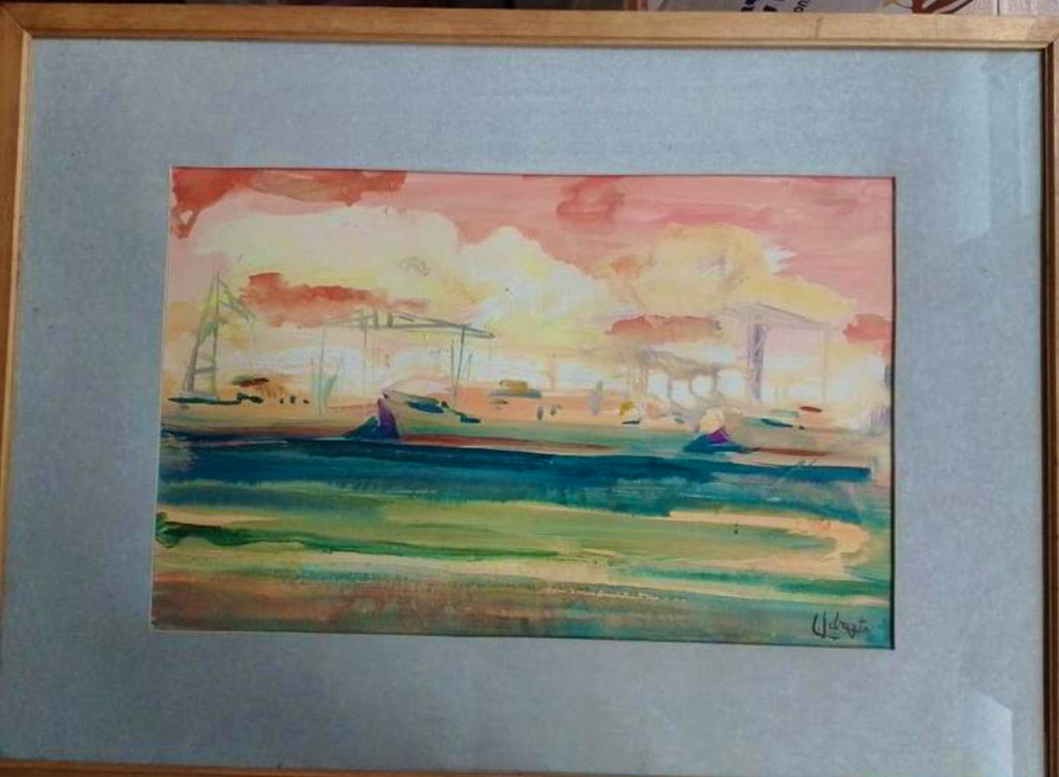 Lode Sebregts - Havengezicht Antwerpen van Lode Sebregts kopen? Bied vanaf 50!