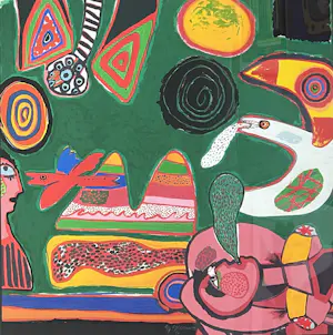 Corneille - Ingelijste litho Bain de Soleil / Zonnebaden, 1999 kopen? Bied vanaf 990!