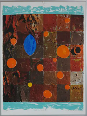 Jelis van Dolderen - 4 x zeefdruk op papier uit de serie Luna Colorata - Ingelijst kopen? Bied vanaf 50!