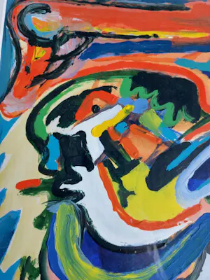 Finn Pedersen - olie schilderij op papier, ingelijst en gesigneerd kopen? Bied vanaf 350!