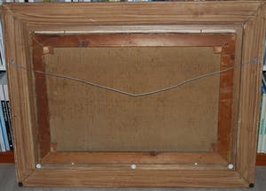 Max Metzoldt - zonnig erf - groot schilderij kopen? Bied vanaf 750!