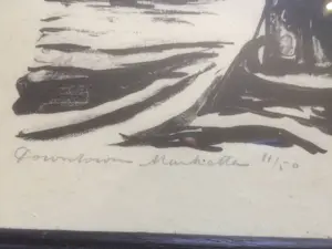 Adriaan Lubbers - BERGENSE SCHOOL: Zeldzame litho van "Downtown Manahtten" 1944 kopen? Bied vanaf 275!