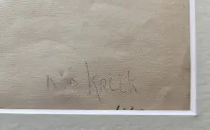 Nicolaas van der Kreek - Naakt. Staande vrouw. Achterzijde ontwerp tekening. kaufen? Bieten Sie von 99!
