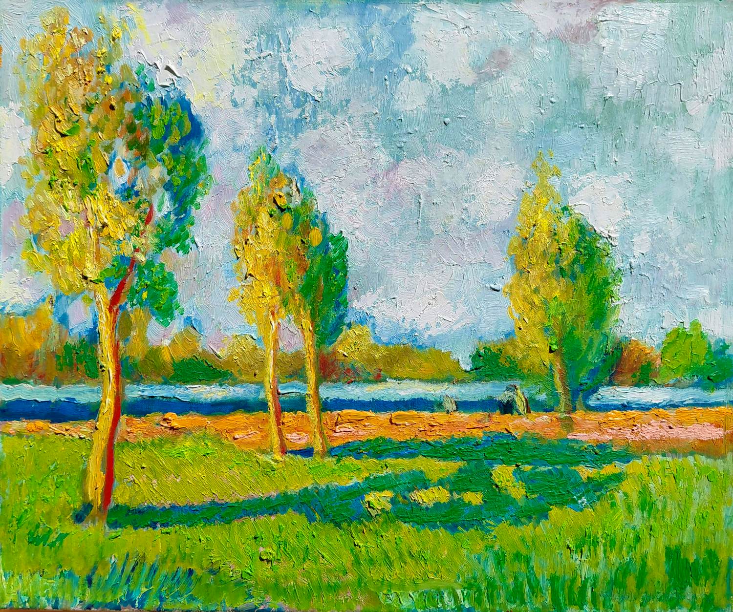 Toon Hermans - Haarlemmermeerpolder, olieverf op doek (netjes ingelijst) kopen? Bied vanaf 1495!