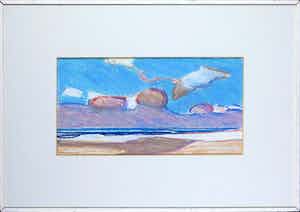 Paul Overhaus - Krijttekening op papier, Zonder titel - Ingelijst verkocht voor € 50!