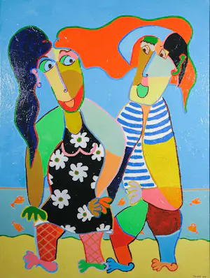 Twan de Vos - Acryl op doek, Zomer - Ingelijst kopen? Bied vanaf 100!