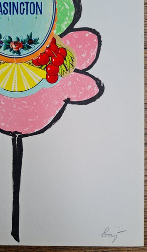 Enrico Baj - Collage met litho: Wasington kopen? Bied vanaf 110!