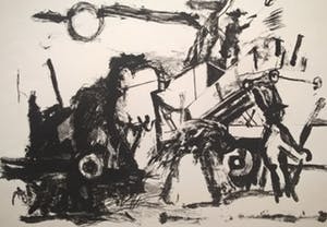 Jef Diederen - gesigneerde litho kopen? Bied vanaf 55!