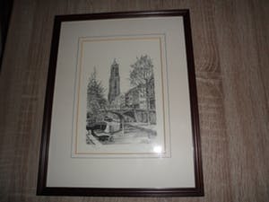 Jos van Dijk - Ets , Oude Gracht te Utrecht kopen? Bied vanaf 10!