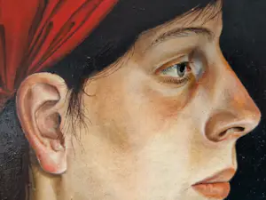 Wout van Vliet - Galerie Mokum 1971 - realistisch olieverf portret "Marrie" gesigneerd kopen? Bied vanaf 91!