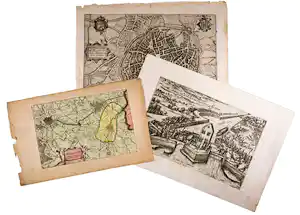 Frans Hogenberg - Lodovico Guicciardini en Jacob Aertsz - Lot van drie gravures, Mechelen verkauft für € 50!