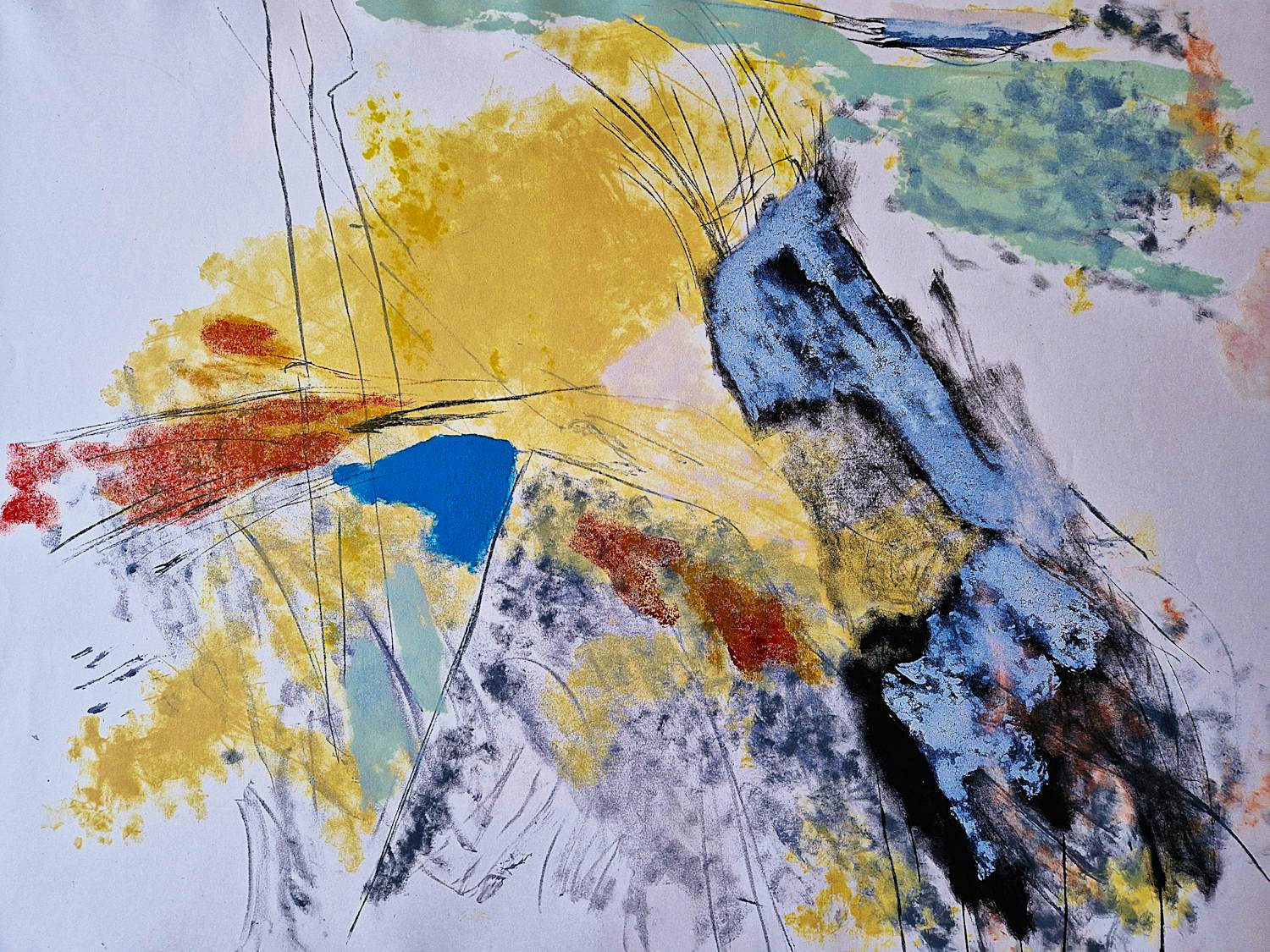 Buy Ron Gennisse - Grote kleuren Lithografie "Gebouw III" - zeer kleine oplage - gesigneerd? Bid from 48!