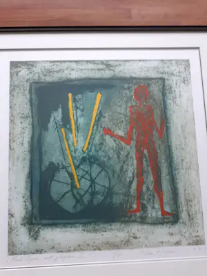 Hans Heijman - Rode figuur met ploegvorm kopen? Bied vanaf 135!