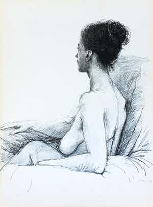 Aat Veldhoen - Rotaprint vrouwelijk naakt verkocht voor € 50!