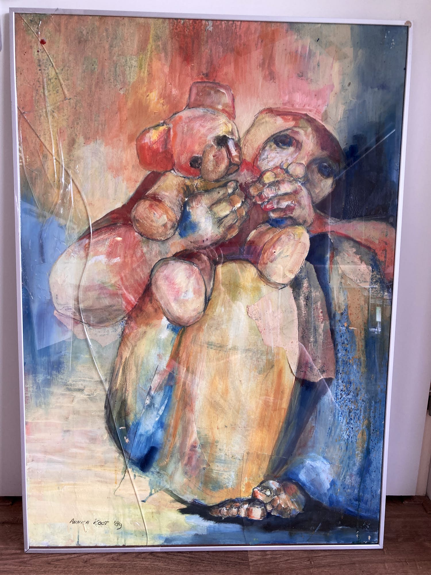 Annica Koot - Acryl op papier z.t. (GROOT) verkocht voor € 80!