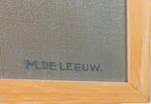 Marius de Leeuw - Olieverf op doek, Fruitschaal - Ingelijst kopen? Bied vanaf 150!