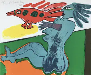 AcheterCorneille - kleurenlitho - 1978 - ‘L’ ete ardent’? Enchérissez de 245!