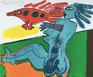 Buy Corneille - kleurenlitho - 1978 - ‘L’ ete ardent’? Bid from 245!
