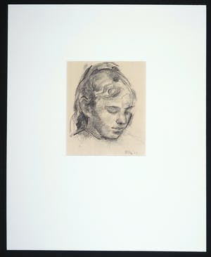 Wim Steijn - Houtskooltekening, Portret vrouw kopen? Bied vanaf 10!