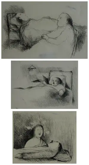 Metten Koornstra - 3 Originele drukplaten voor de litho-drukpers , “In bed” – ca 1960 kopen? Bied vanaf 1!