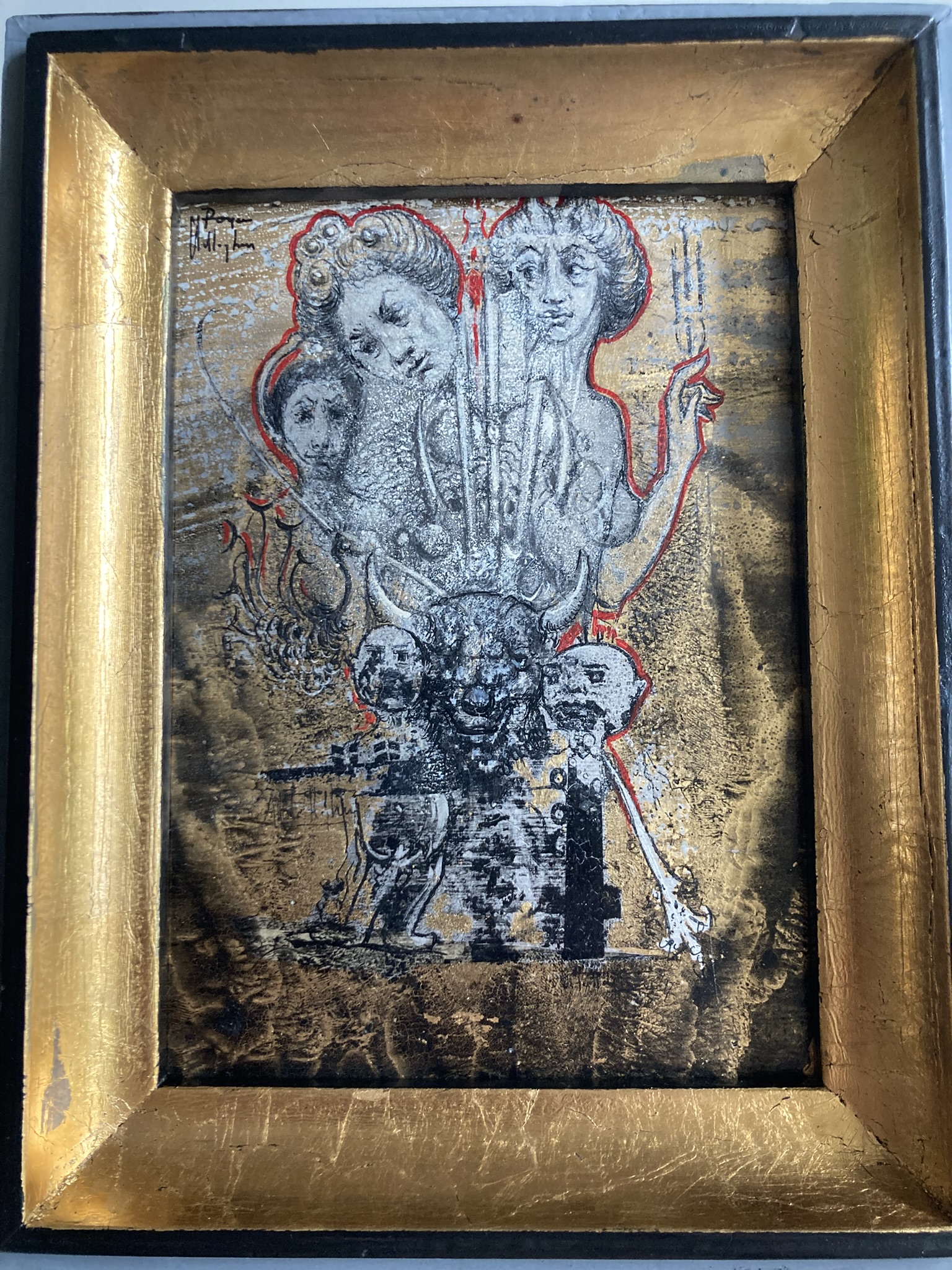 AcheterRoger van Belleghem - Origineel surrealistisch werk – Gemengde te...? Enchérissez de 95!