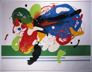 Jan Schoorel - Olieverf op doek, Abstracte Compositie - Ingelijst (Zeer groot) kopen? Bied vanaf 1!