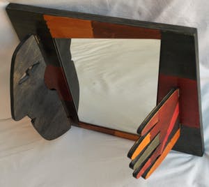 Niet of onleesbaar gesigneerd - Design , Spiegel van hout – gesigneerd - 1996 kopen? Bied vanaf 1!