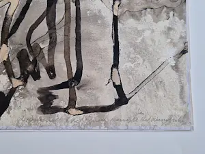 Lotti van der Gaag - in 1983 geschilderde gemengde techniek "zelfportret met figuren" gesigneerd kopen? Bied vanaf 284!