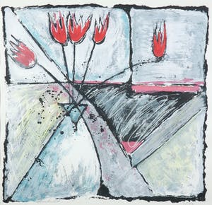 Carla Raadsveld - Zeefdruk, Tulpen I - Ingelijst kopen? Bied vanaf 35!